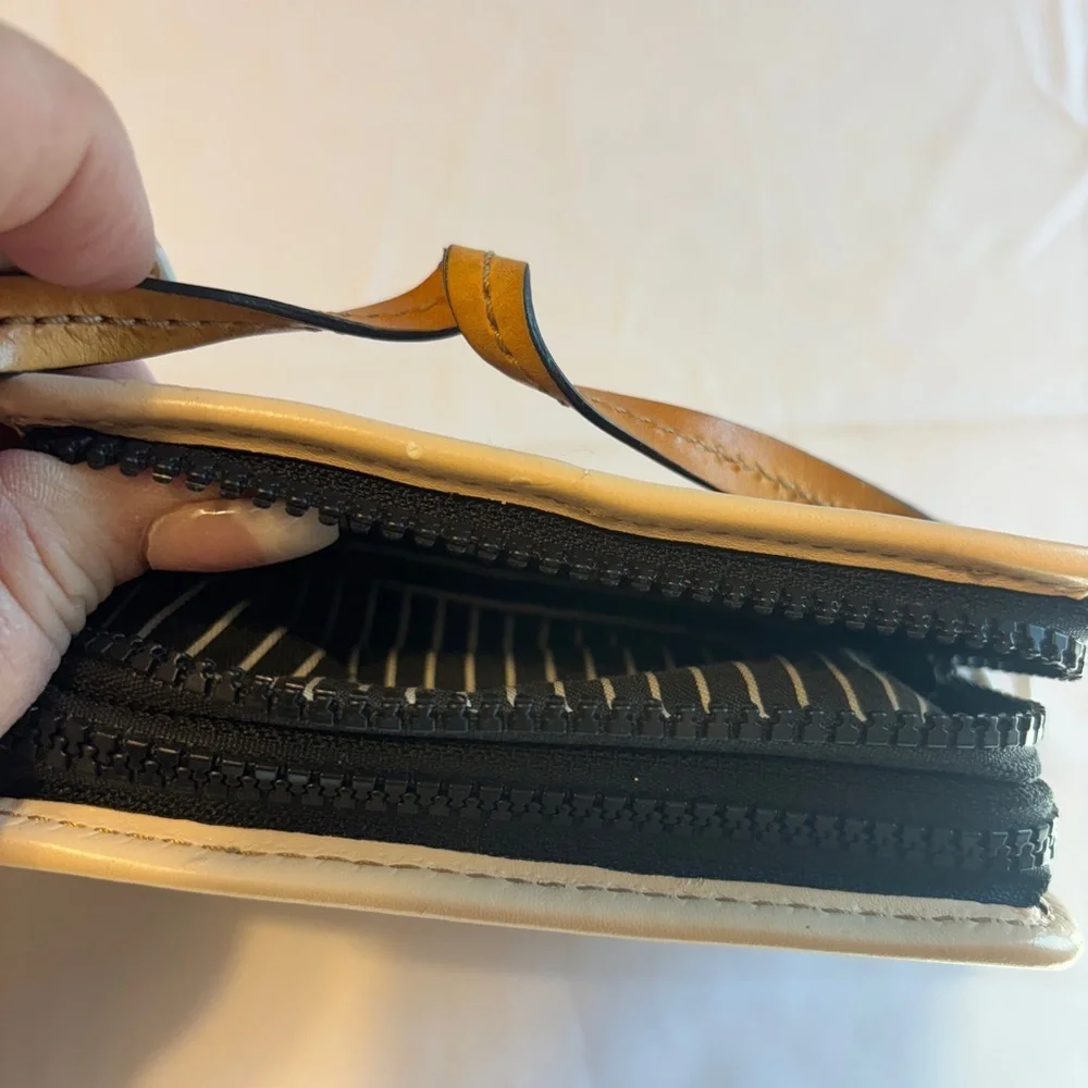 Vintage Juicy Couture Mini‎ Trifold Black Neoprene Wallet Faux Leather Trim